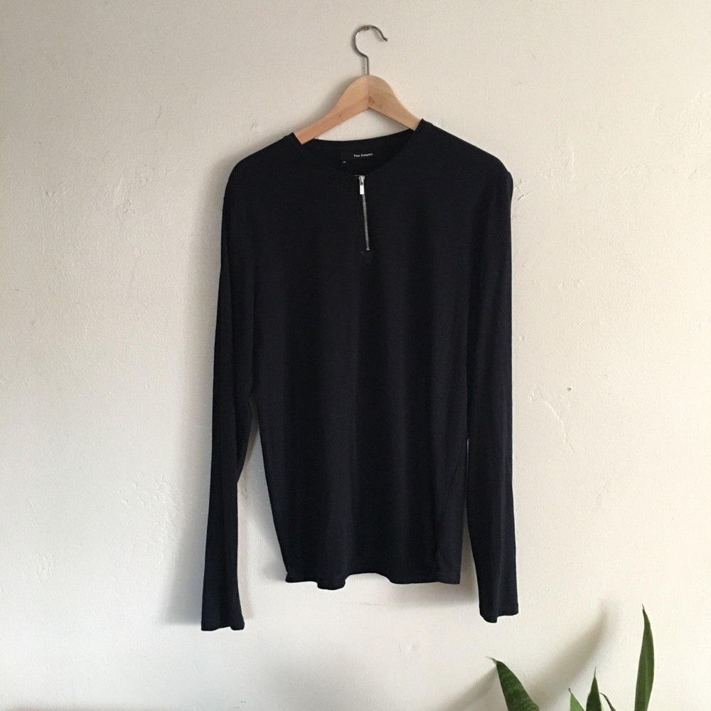 — The Kooples Long Sleeves Tee with Zip detail —